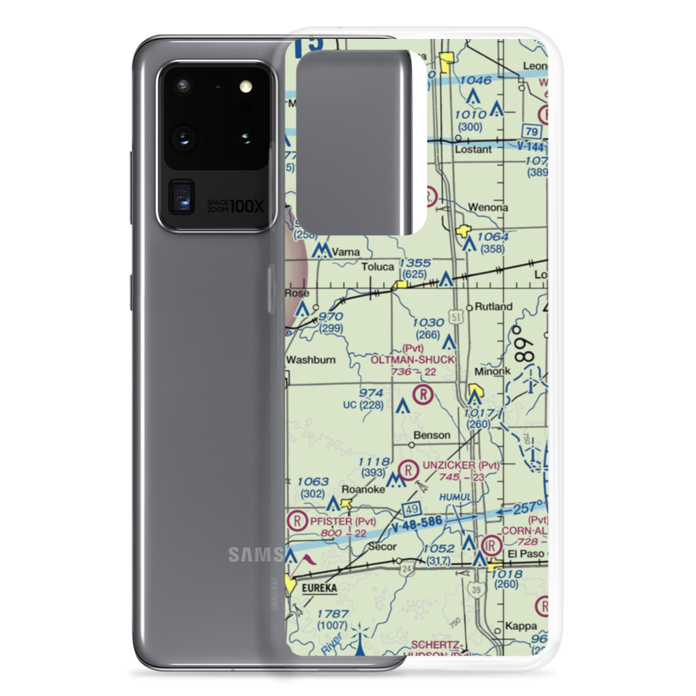 John W Meils Restricted Landing Area (LL98) VFR Sectional Samsung Case Samsung Galaxy S20 Ultra model shown