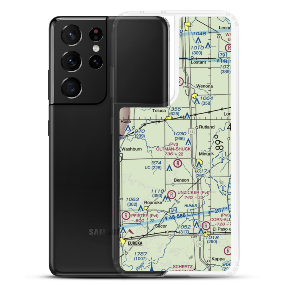 John W Meils Restricted Landing Area (LL98) VFR Sectional Samsung Case Samsung Galaxy S21 Ultra model shown