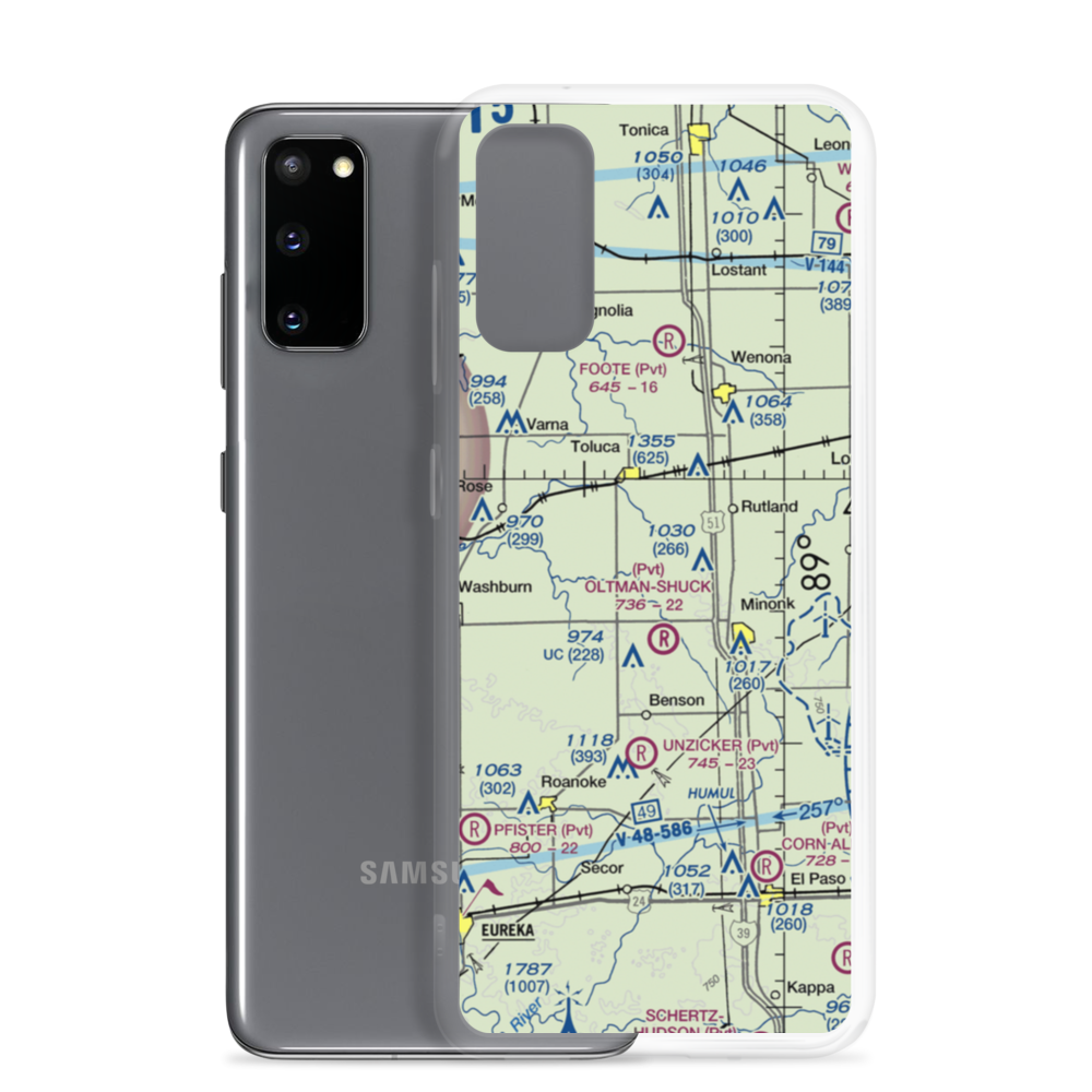 John W Meils Restricted Landing Area (LL98) VFR Sectional Samsung Case Samsung Galaxy S20 model shown