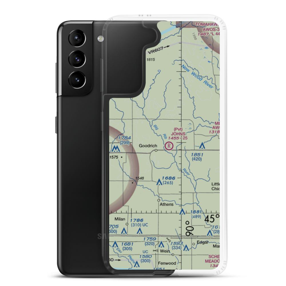 John'S Field (52WI) VFR Sectional Samsung Case Samsung Galaxy S21 Plus model shown
