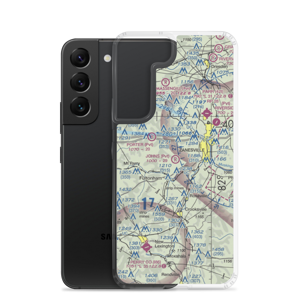 Johns Landing Airport (9OI3) VFR Sectional Samsung Case Samsung Galaxy S22 model shown