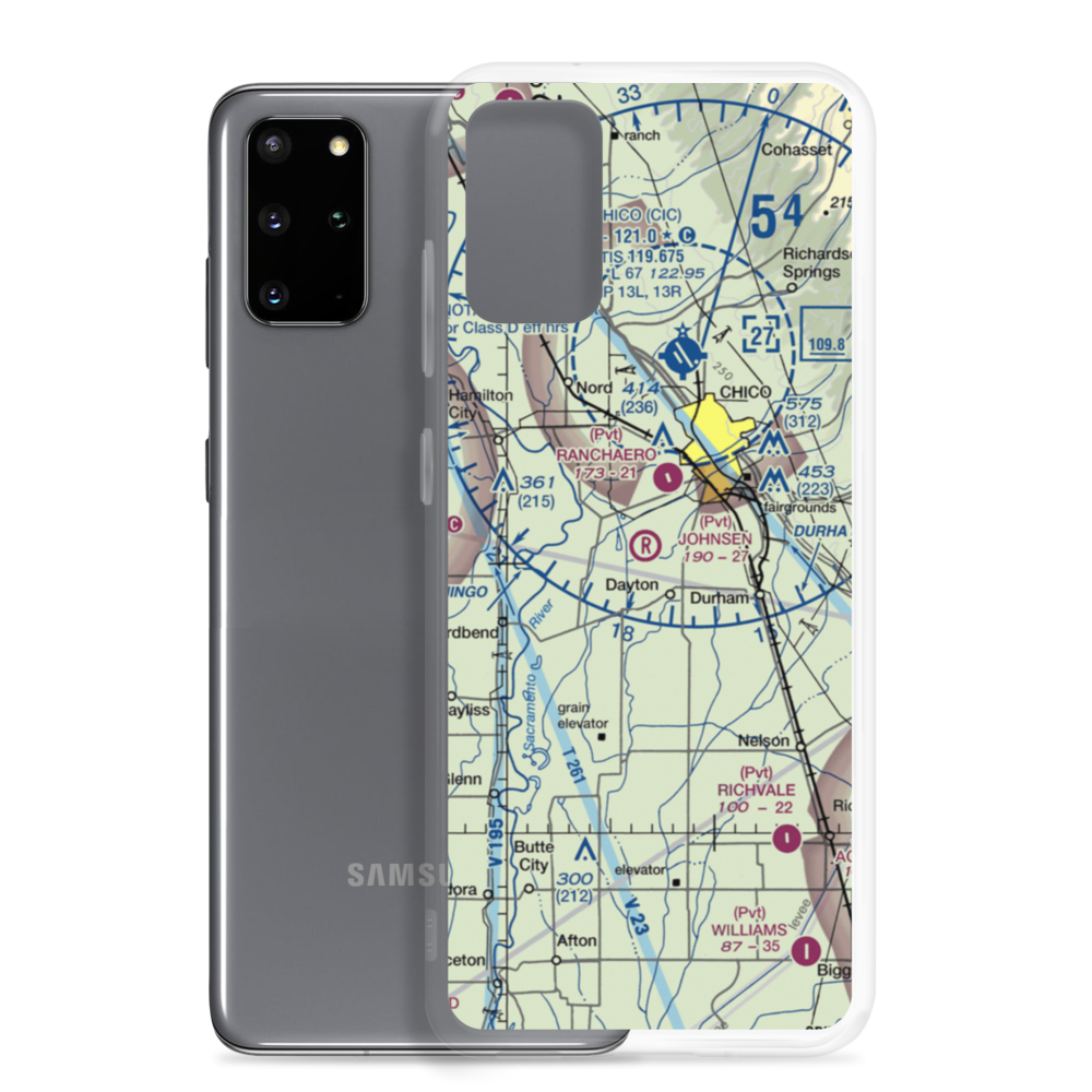 Johnsen Airport (4CA7) VFR Sectional Samsung Case Samsung Galaxy S20 Plus model shown