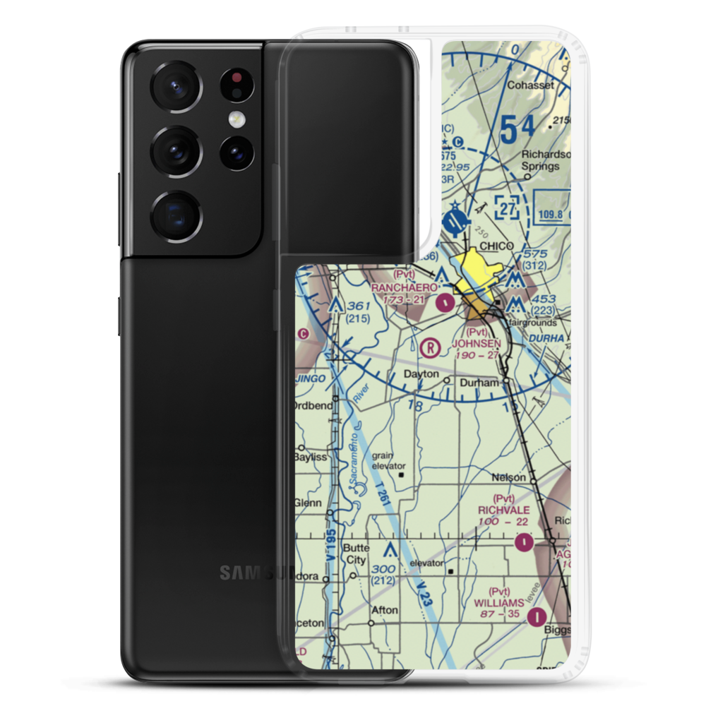 Johnsen Airport (4CA7) VFR Sectional Samsung Case Samsung Galaxy S21 Ultra model shown