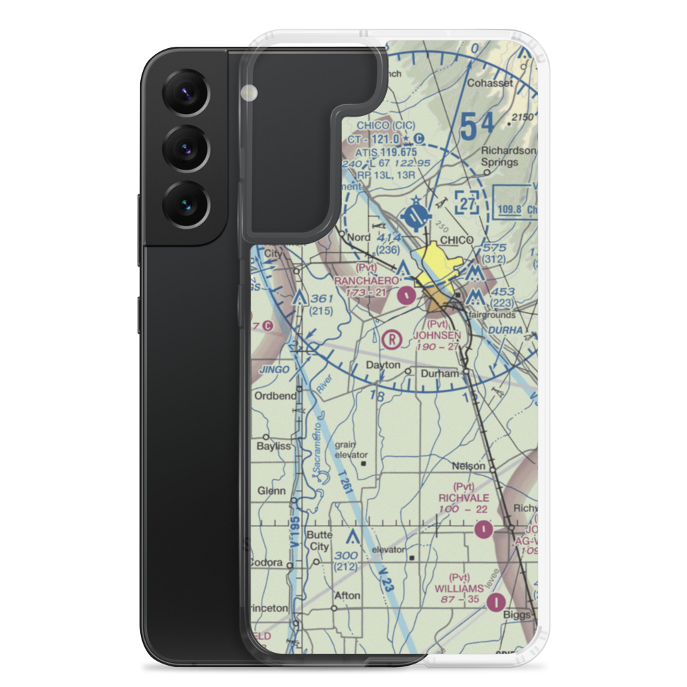 Johnsen Airport (4CA7) VFR Sectional Samsung Case Samsung Galaxy S22 Plus model shown