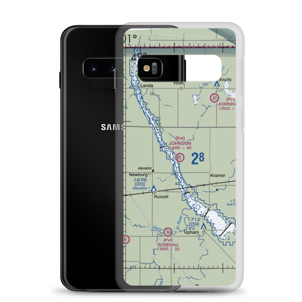 Johnson Airport (2ND7) VFR Sectional Samsung Case Samsung Galaxy S10 model shown