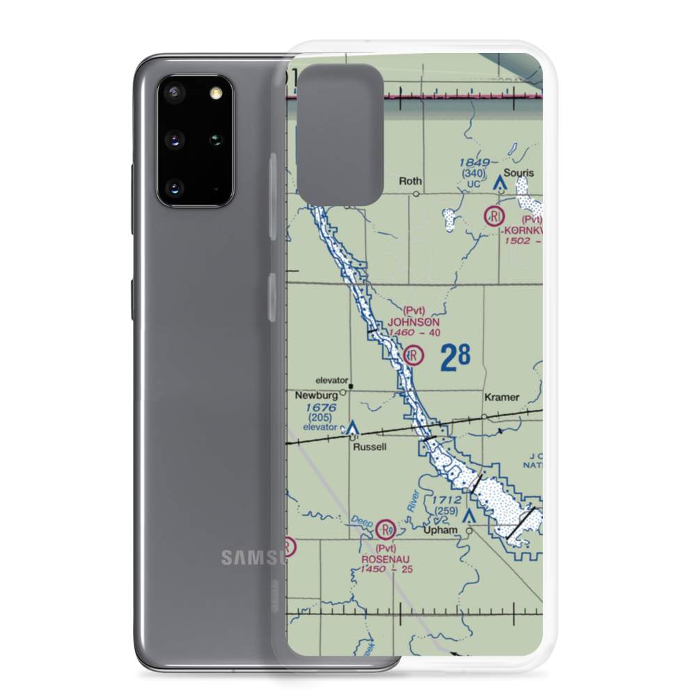 Johnson Airport (2ND7) VFR Sectional Samsung Case Samsung Galaxy S20 Plus model shown