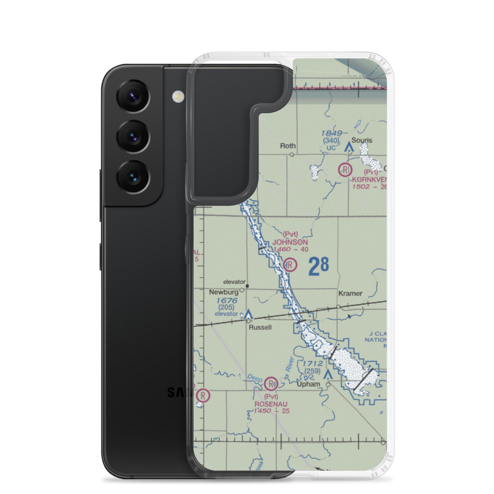 Johnson Airport (2ND7) VFR Sectional Samsung Case Samsung Galaxy S22 model shown