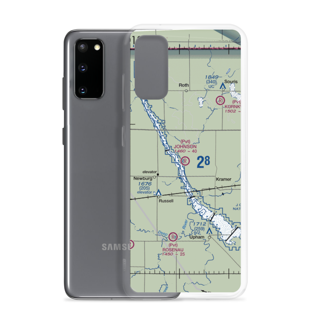 Johnson Airport (2ND7) VFR Sectional Samsung Case Samsung Galaxy S20 model shown