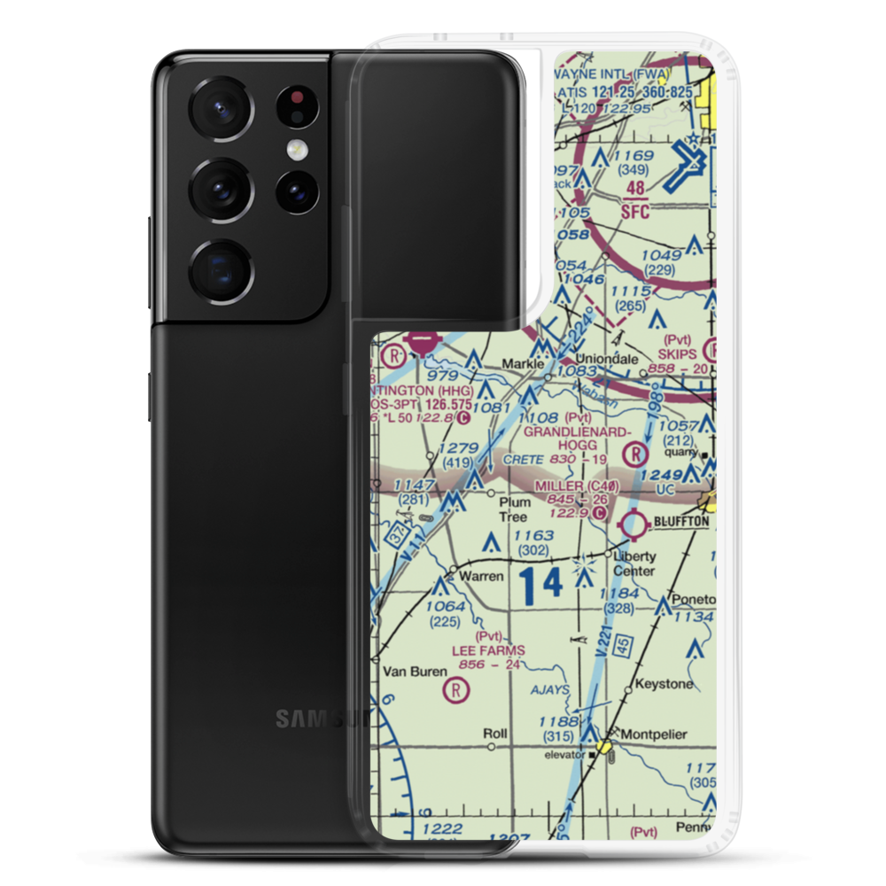 Johnson Airport (3IN4) VFR Sectional Samsung Case Samsung Galaxy S21 Ultra model shown