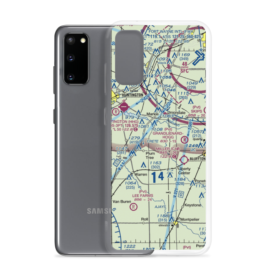 Johnson Airport (3IN4) VFR Sectional Samsung Case Samsung Galaxy S20 model shown