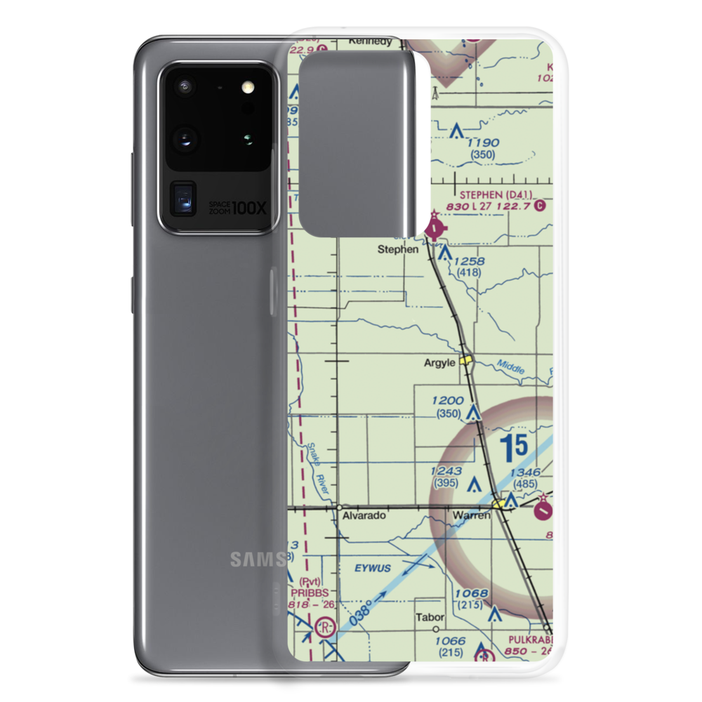 Johnson Airport (7MN6) VFR Sectional Samsung Case Samsung Galaxy S20 Ultra model shown