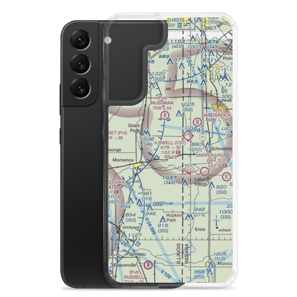 Johnson Airport (90IL) VFR Sectional Samsung Case Samsung Galaxy S22 Plus model shown