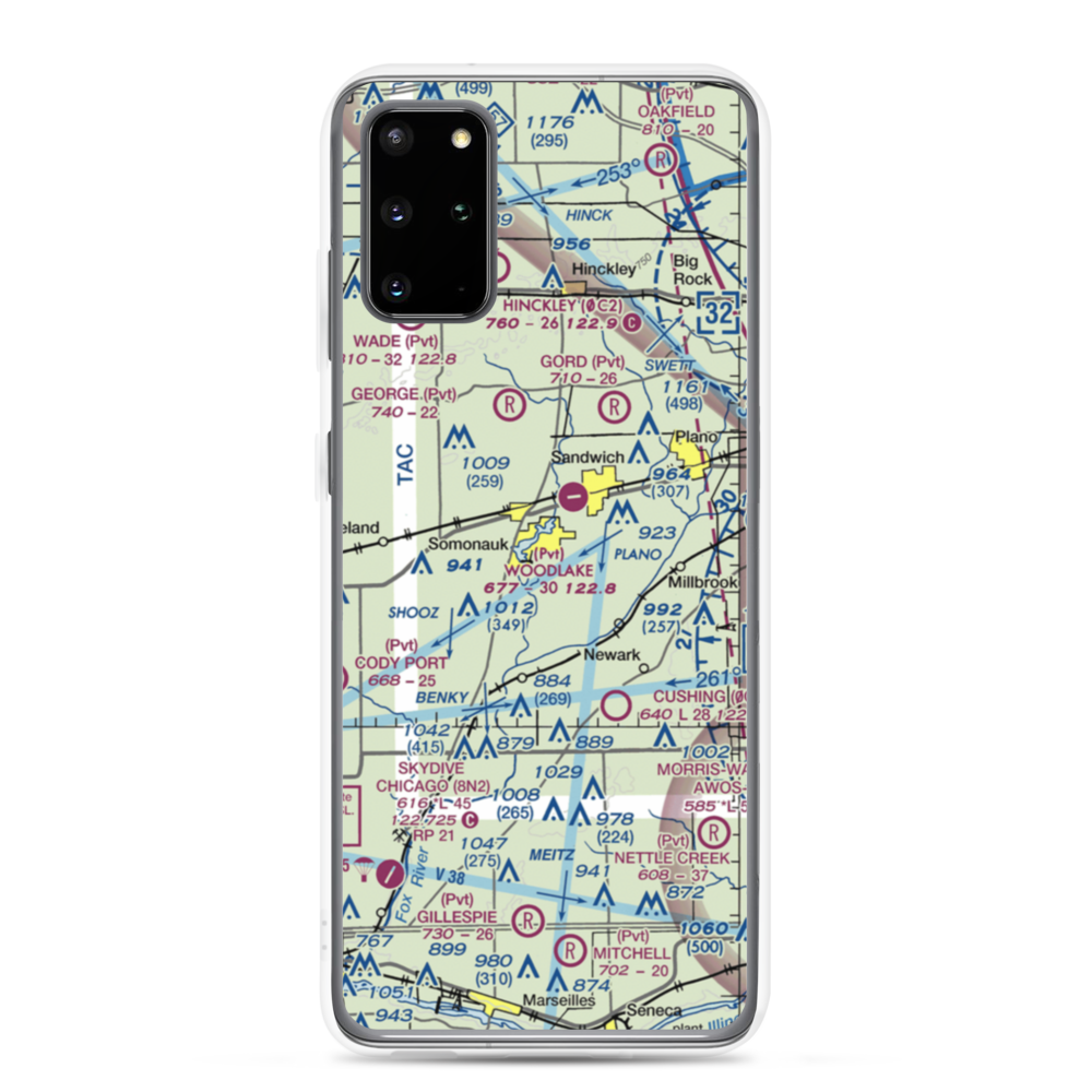 Johnson Airport (IS94) VFR Sectional Samsung Case Samsung Galaxy S20 Plus model shown