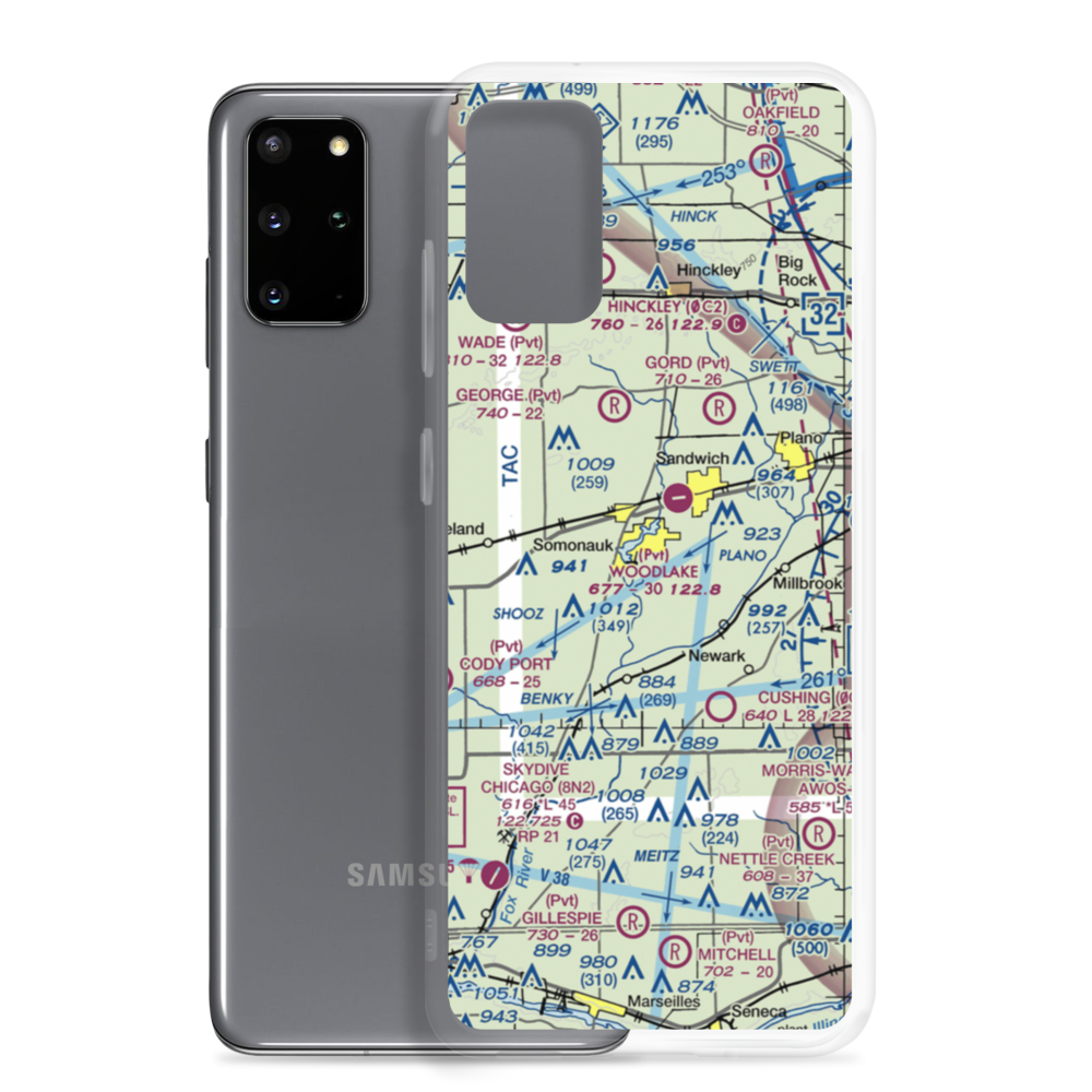 Johnson Airport (IS94) VFR Sectional Samsung Case Samsung Galaxy S20 Plus model shown