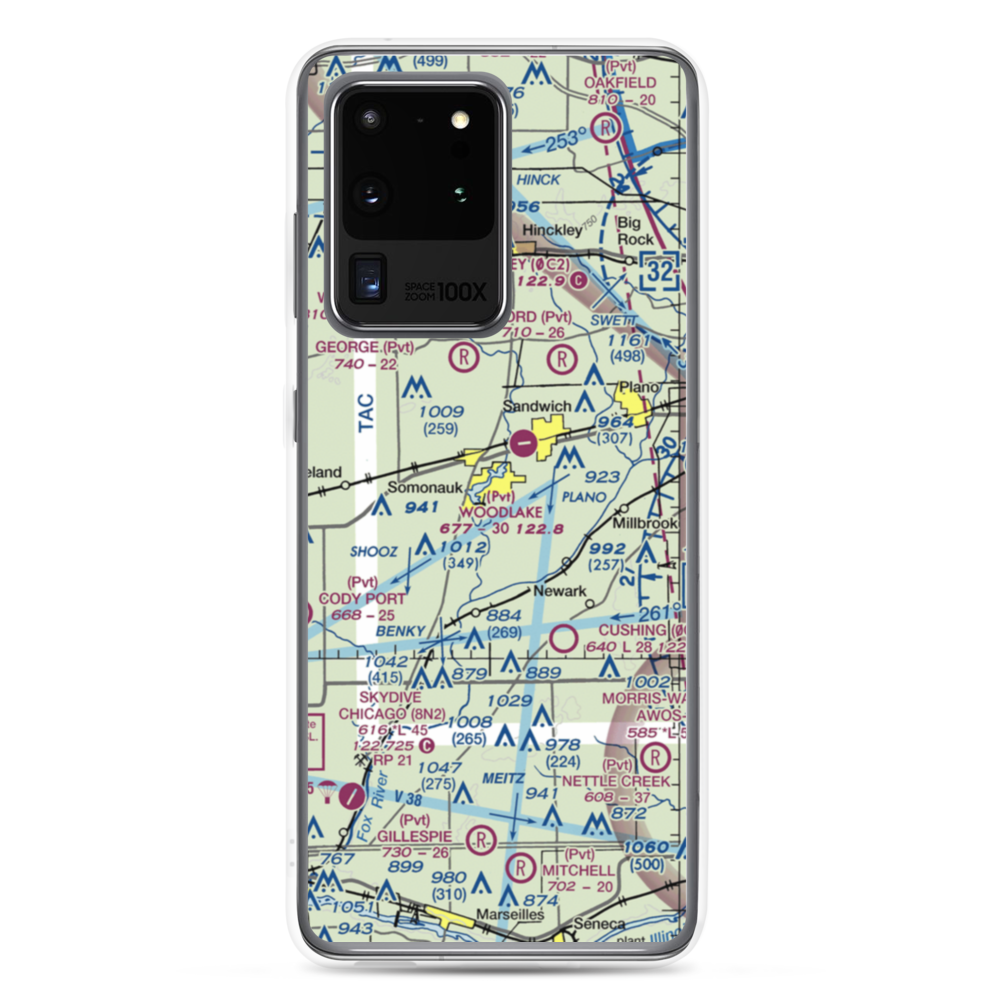 Johnson Airport (IS94) VFR Sectional Samsung Case Samsung Galaxy S20 Ultra model shown