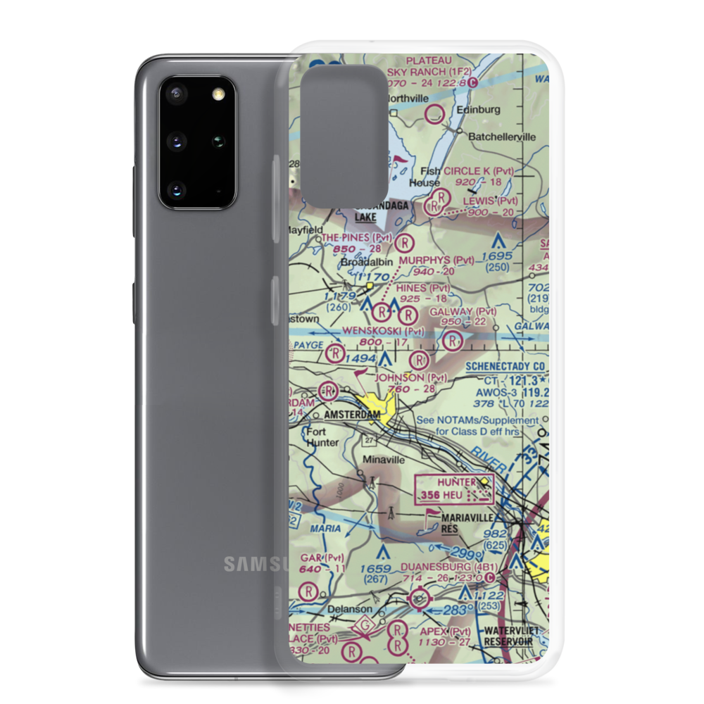 Johnson Airport (NY50) VFR Sectional Samsung Case Samsung Galaxy S20 Plus model shown