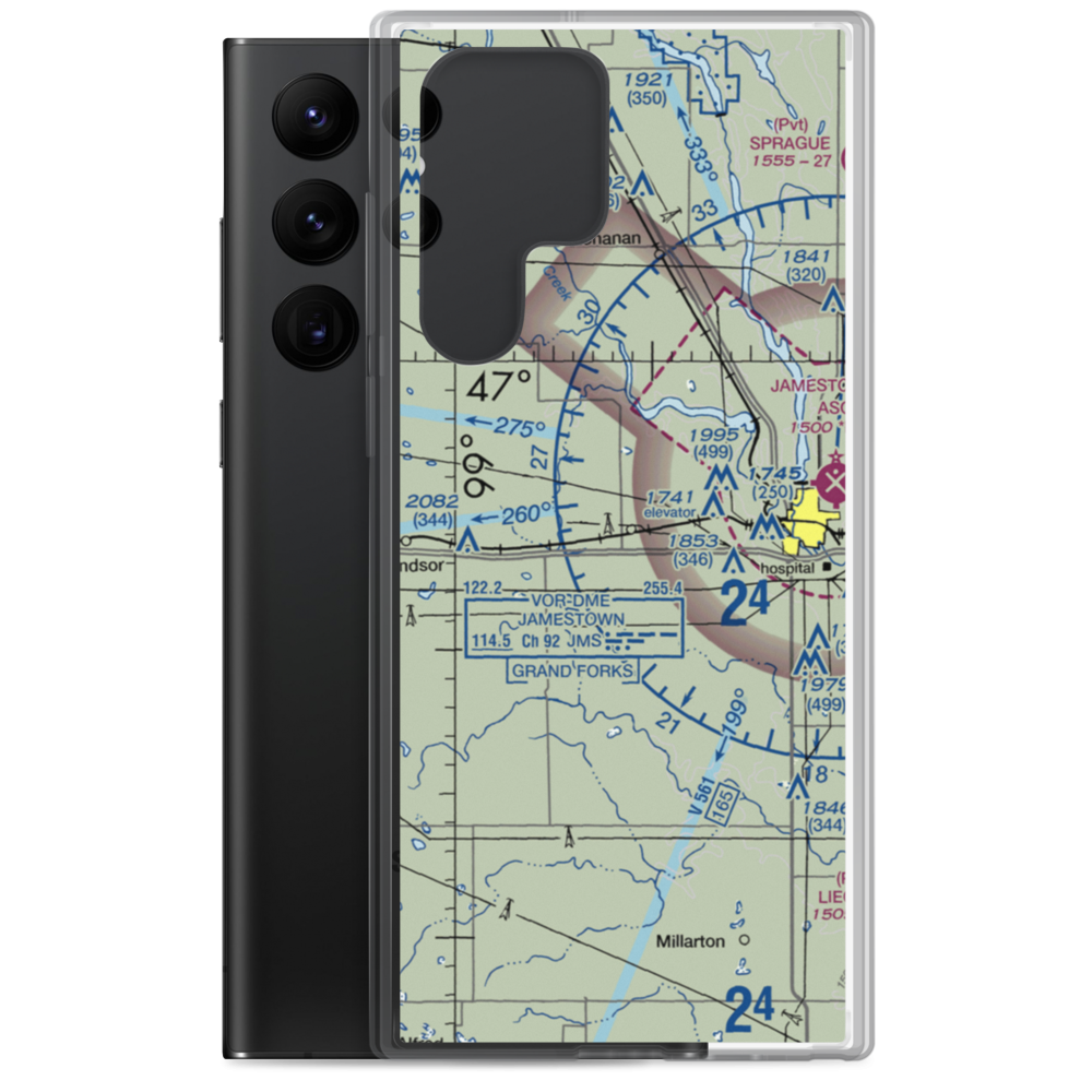 Johnson Airstrip (NA32) VFR Sectional Samsung Case Samsung Galaxy S22 Ultra model shown