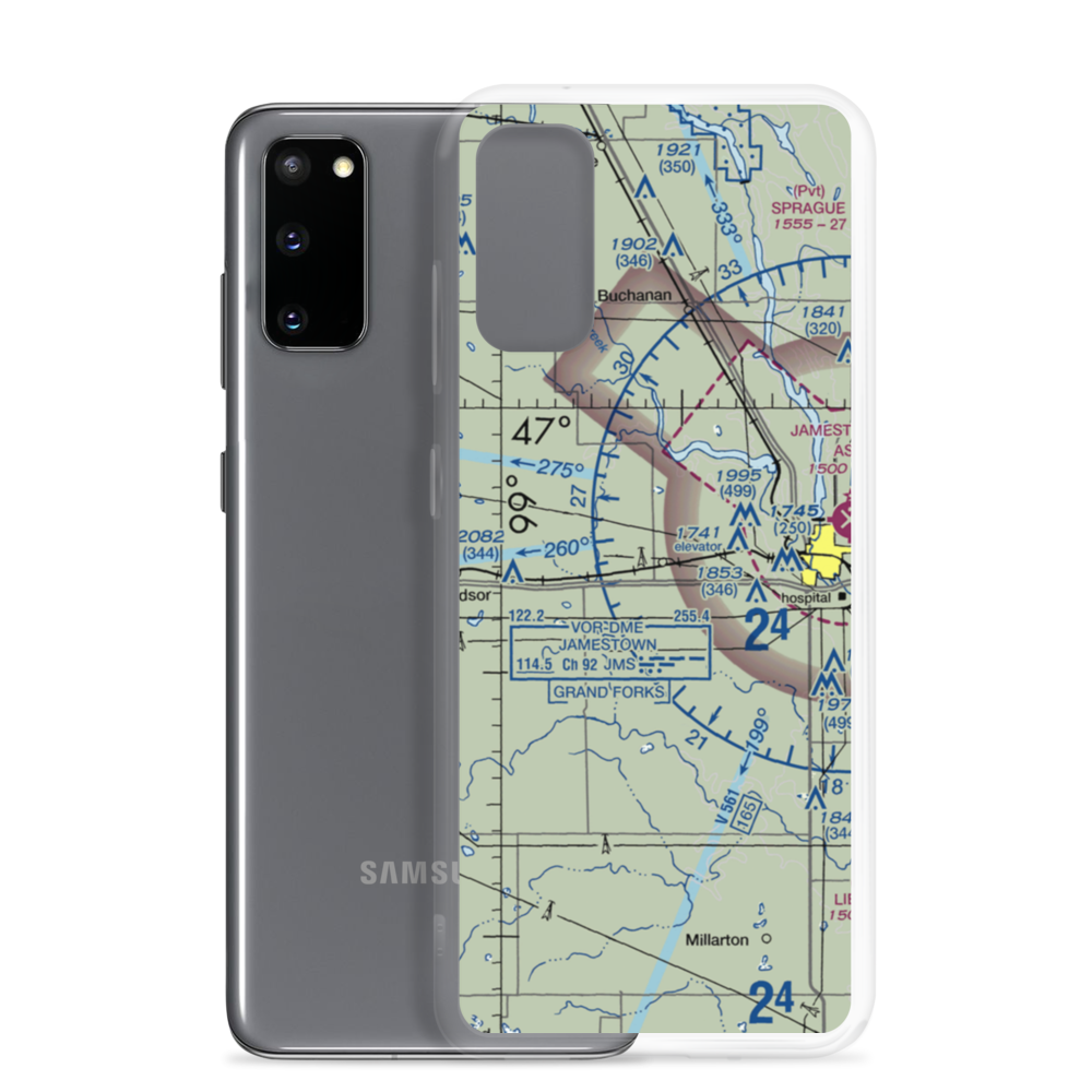 Johnson Airstrip (NA32) VFR Sectional Samsung Case Samsung Galaxy S20 model shown