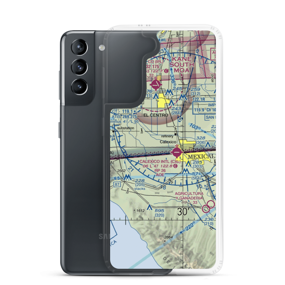 Johnson Brothers Airport (61CL) VFR Sectional Samsung Case Samsung Galaxy S21 model shown