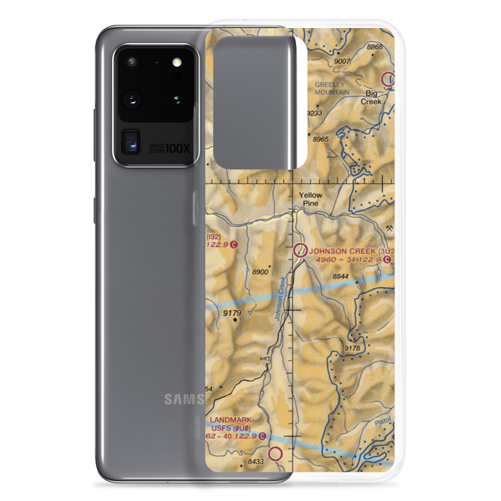 Johnson Creek Airport (3U2) VFR Sectional Samsung Case Samsung Galaxy S20 Ultra model shown