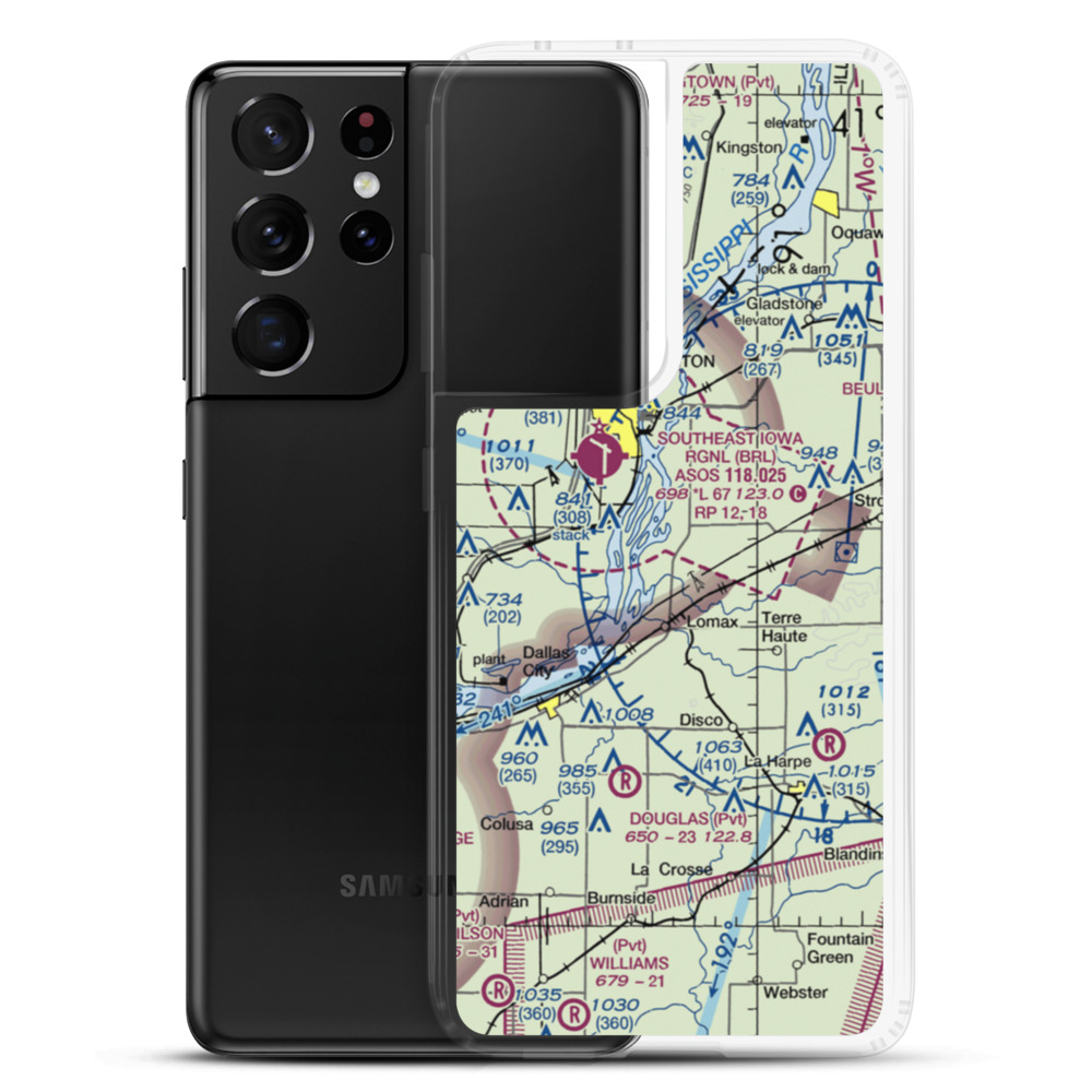 Johnson Farm Airport (22IS) VFR Sectional Samsung Case Samsung Galaxy S21 Ultra model shown