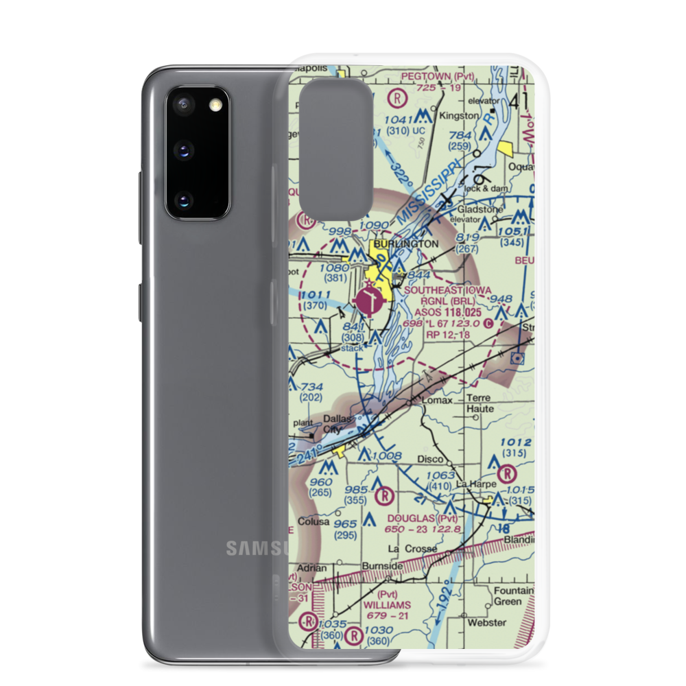 Johnson Farm Airport (22IS) VFR Sectional Samsung Case Samsung Galaxy S20 model shown