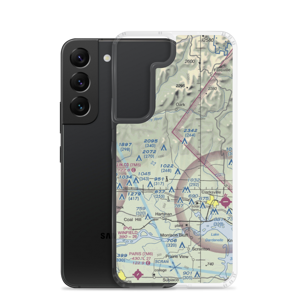 Johnson Farm Lines Airport (US-0014) VFR Sectional Samsung Case Samsung Galaxy S22 model shown