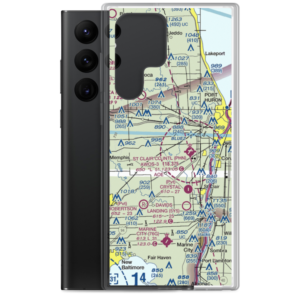 Johnson Field (11G) VFR Sectional Samsung Case Samsung Galaxy S22 Ultra model shown