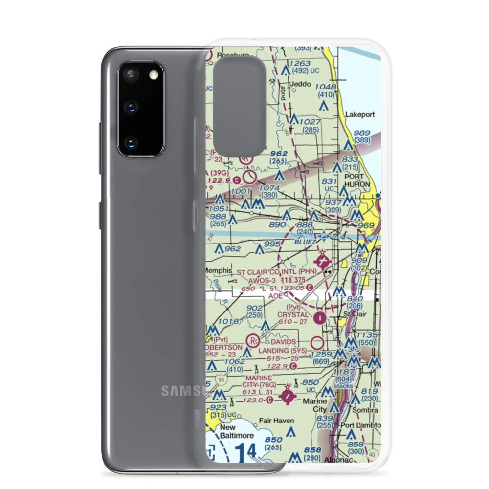 Johnson Field (11G) VFR Sectional Samsung Case Samsung Galaxy S20 model shown