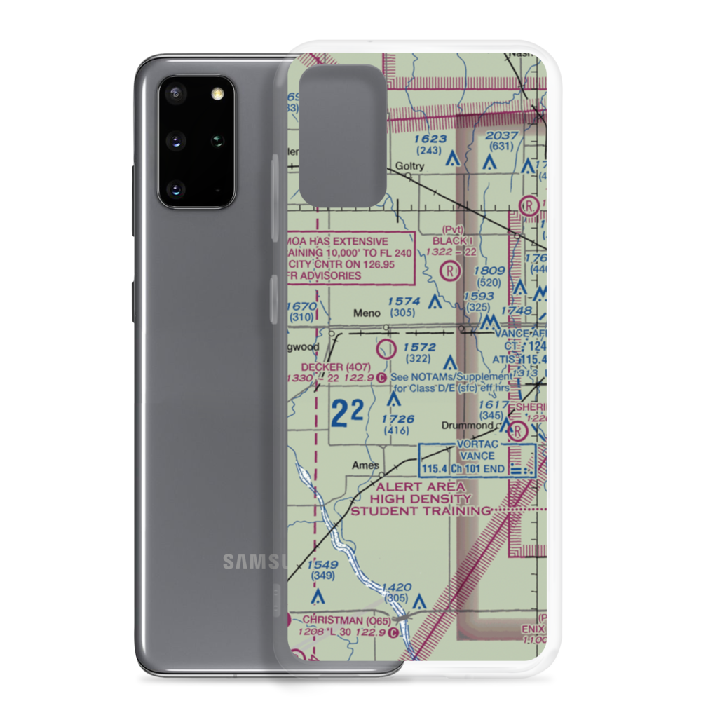 Johnson Field (6OK3) VFR Sectional Samsung Case Samsung Galaxy S20 Plus model shown