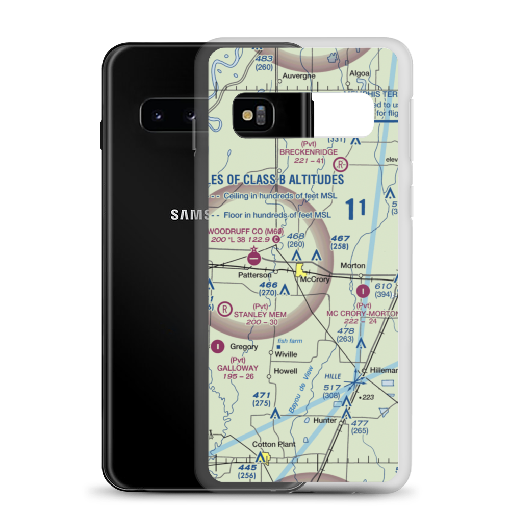Johnson Field (AR98) VFR Sectional Samsung Case Samsung Galaxy S10 model shown
