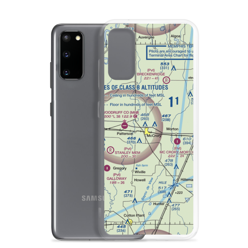 Johnson Field (AR98) VFR Sectional Samsung Case Samsung Galaxy S20 model shown