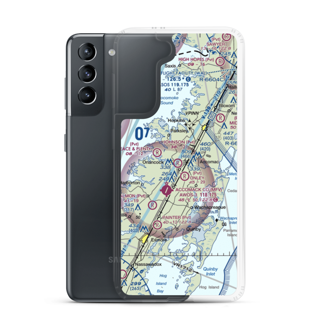 Johnson Field (VA91) VFR Sectional Samsung Case Samsung Galaxy S21 model shown