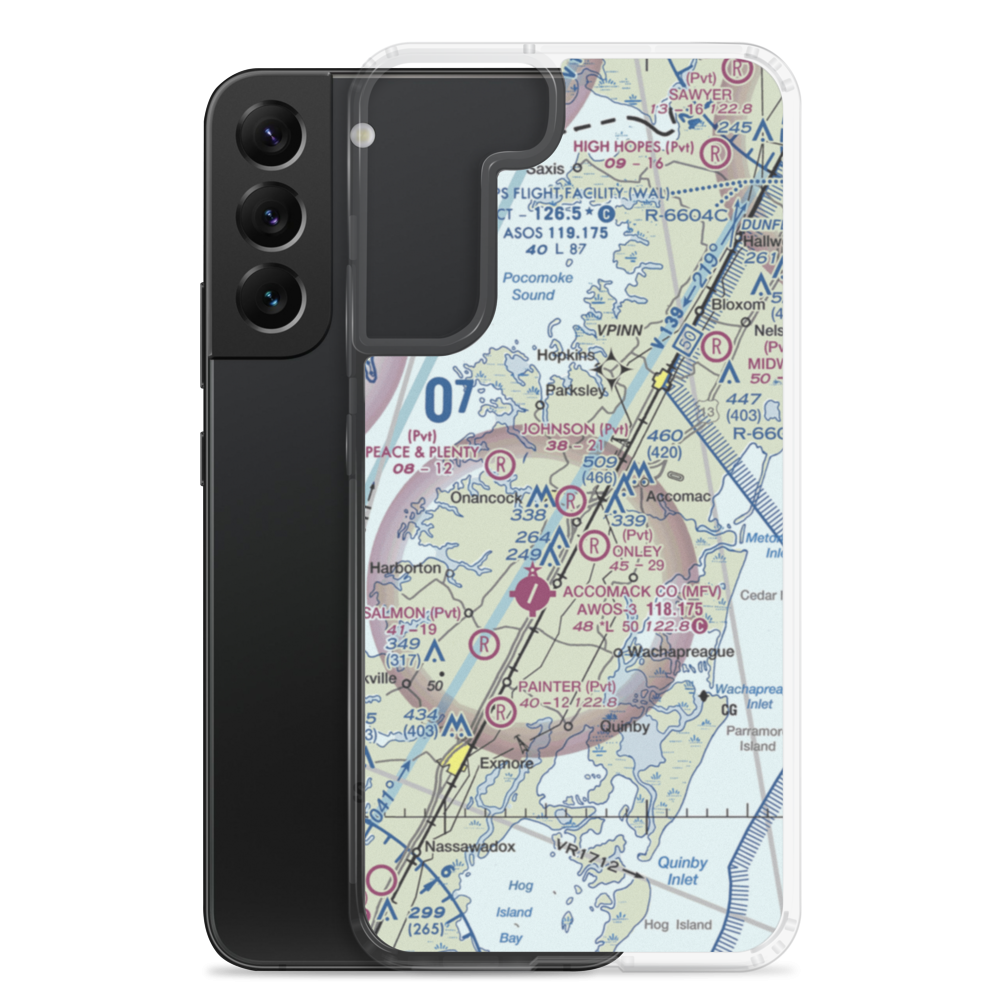 Johnson Field (VA91) VFR Sectional Samsung Case Samsung Galaxy S22 Plus model shown