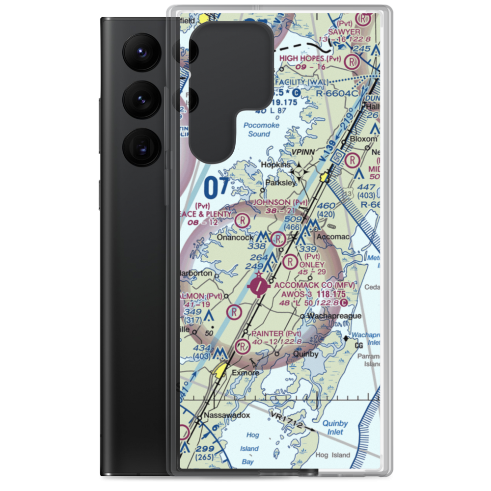 Johnson Field (VA91) VFR Sectional Samsung Case Samsung Galaxy S22 Ultra model shown