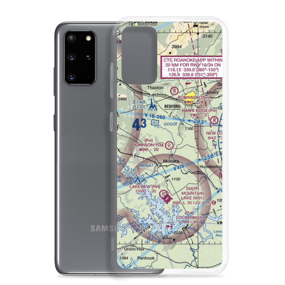 Johnson Fox Field (0VA1) VFR Sectional Samsung Case Samsung Galaxy S20 Plus model shown