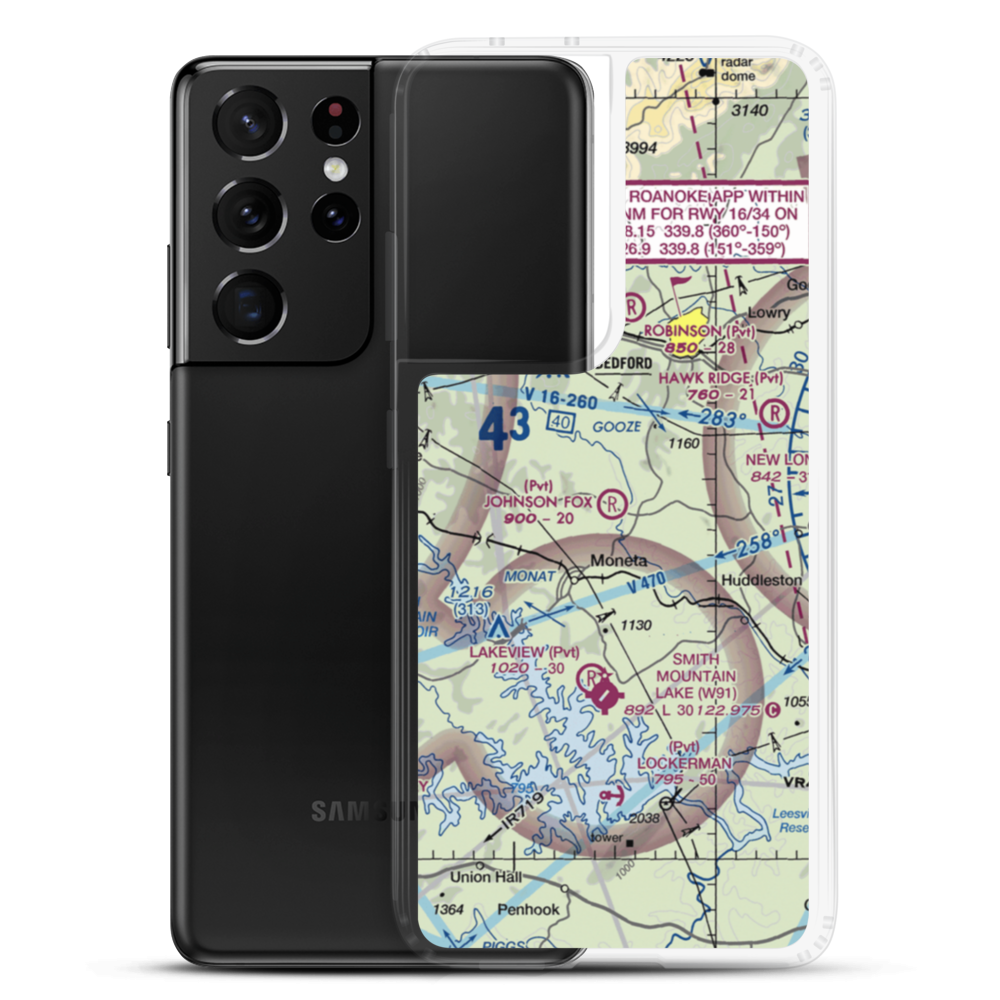 Johnson Fox Field (0VA1) VFR Sectional Samsung Case Samsung Galaxy S21 Ultra model shown