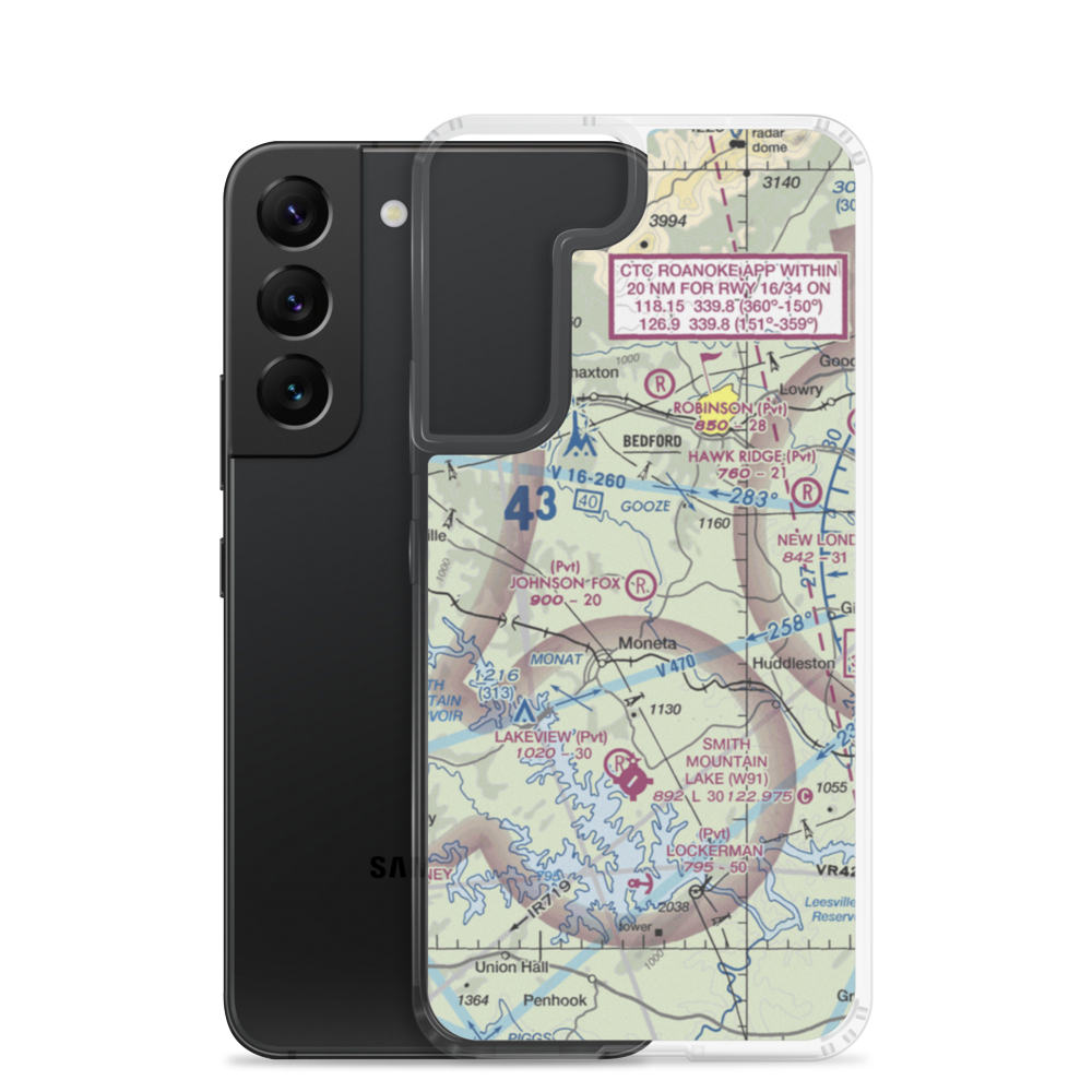 Johnson Fox Field (0VA1) VFR Sectional Samsung Case Samsung Galaxy S22 model shown