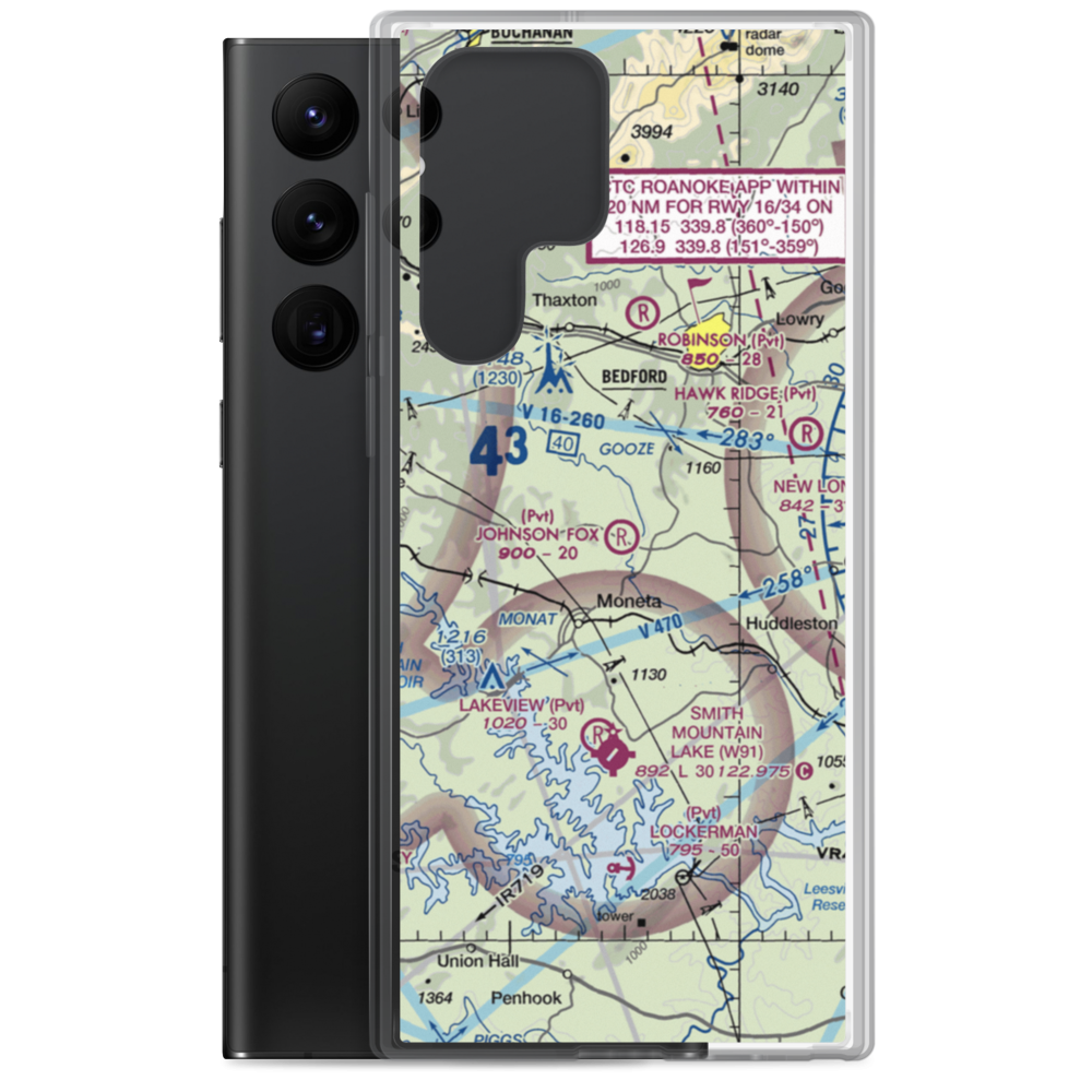 Johnson Fox Field (0VA1) VFR Sectional Samsung Case Samsung Galaxy S22 Ultra model shown
