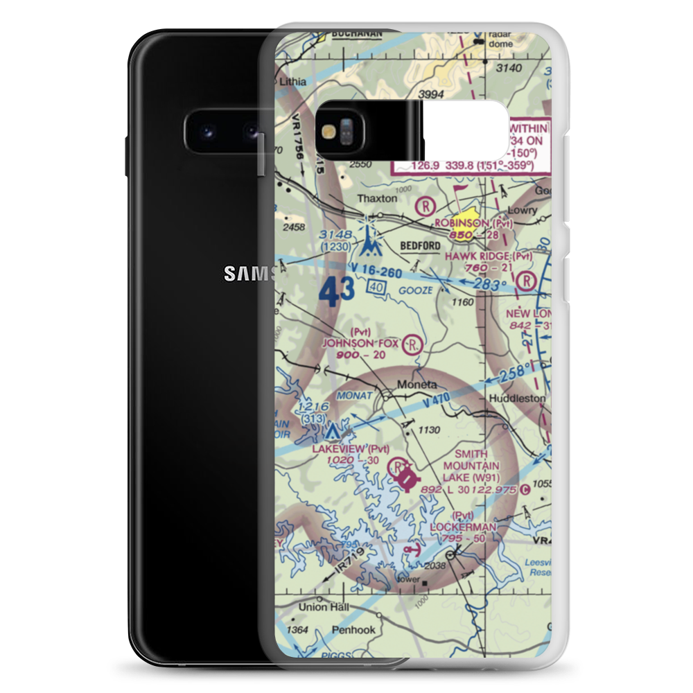 Johnson Fox Field (0VA1) VFR Sectional Samsung Case Samsung Galaxy S10+ model shown