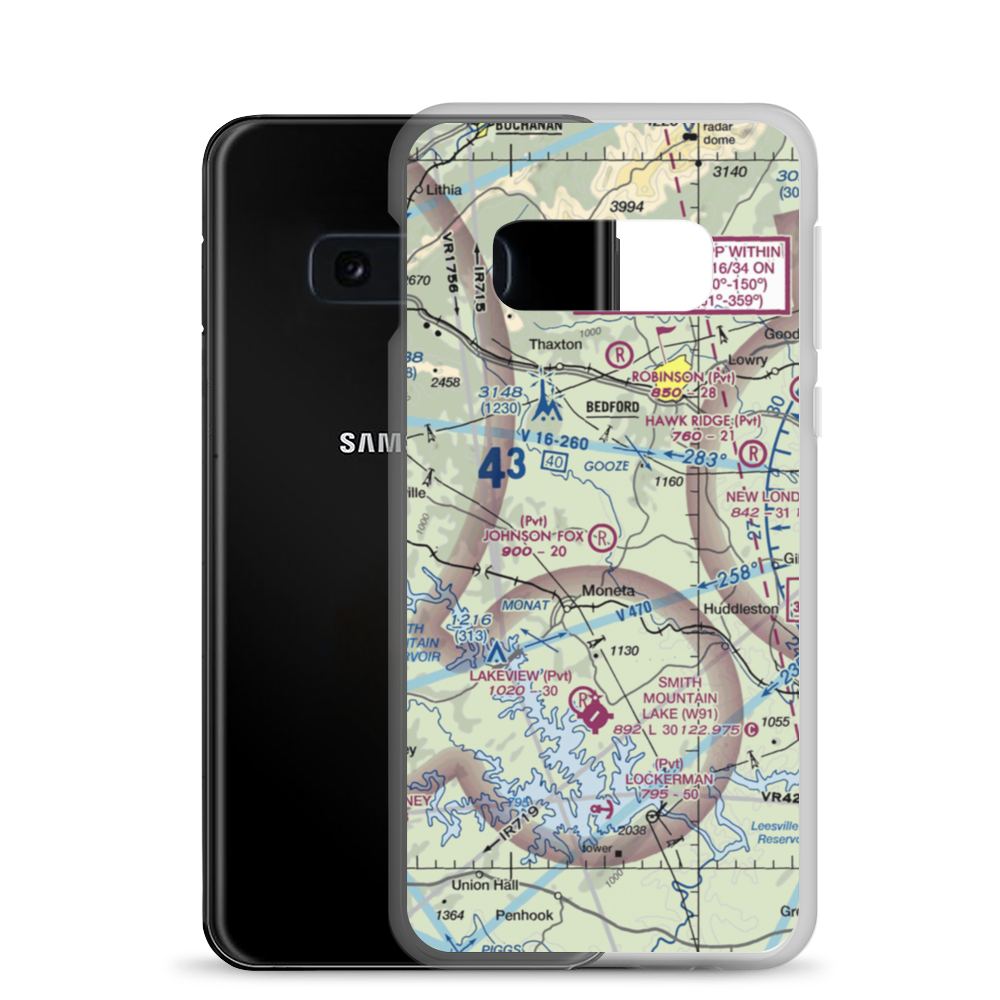 Johnson Fox Field (0VA1) VFR Sectional Samsung Case Samsung Galaxy S10e model shown
