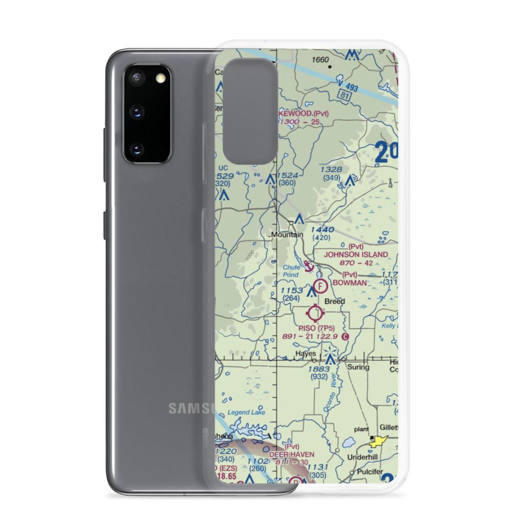 Johnson Island Seaplane Base (WS82) VFR Sectional Samsung Case Samsung Galaxy S20 model shown