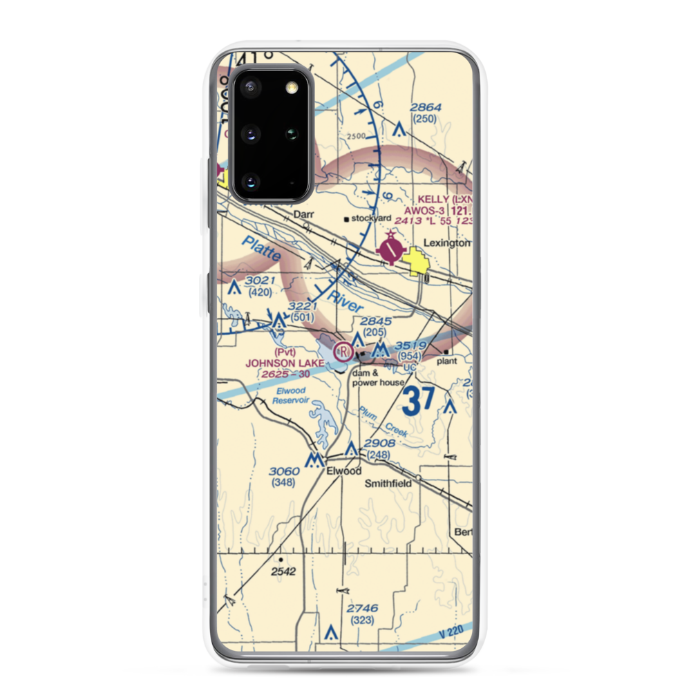 Johnson Lake Airport (2NE0) VFR Sectional Samsung Case Samsung Galaxy S20 Plus model shown