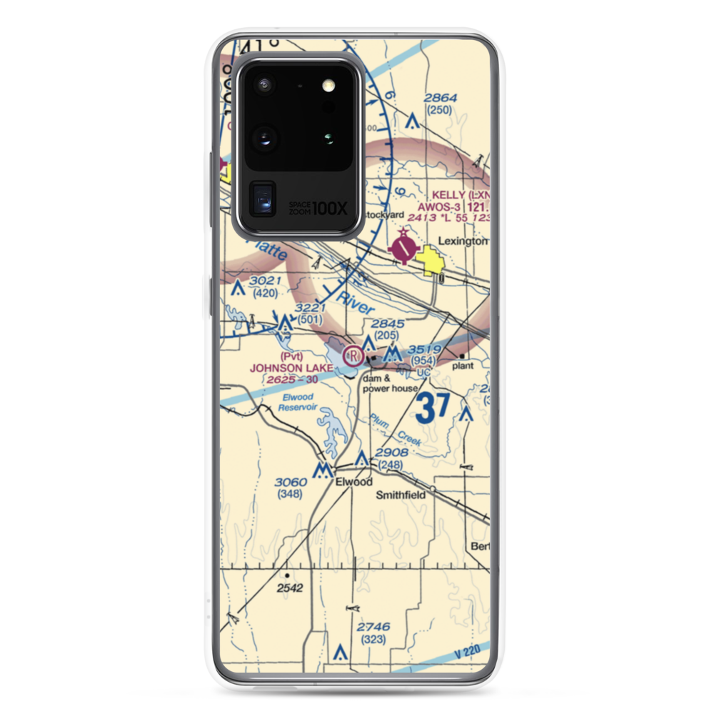 Johnson Lake Airport (2NE0) VFR Sectional Samsung Case Samsung Galaxy S20 Ultra model shown