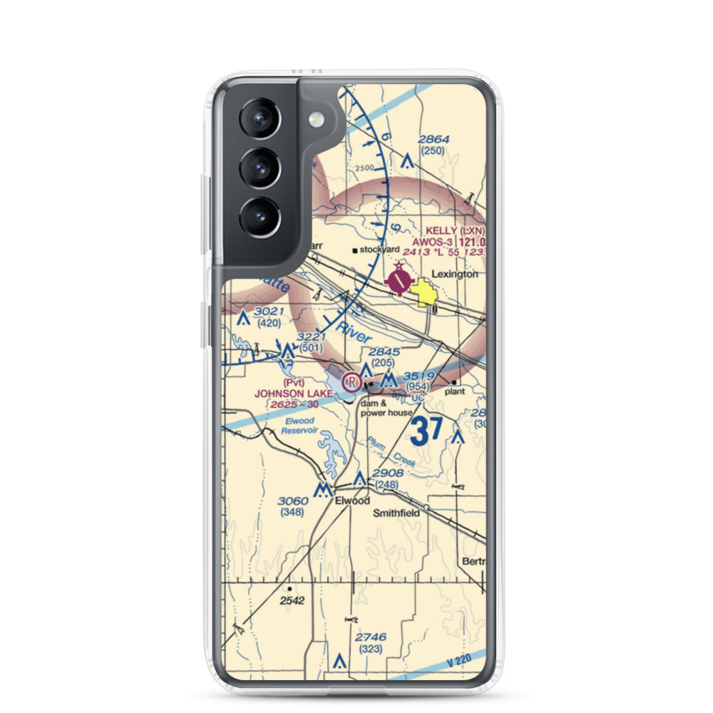 Johnson Lake Airport (2NE0) VFR Sectional Samsung Case Samsung Galaxy S21 model shown