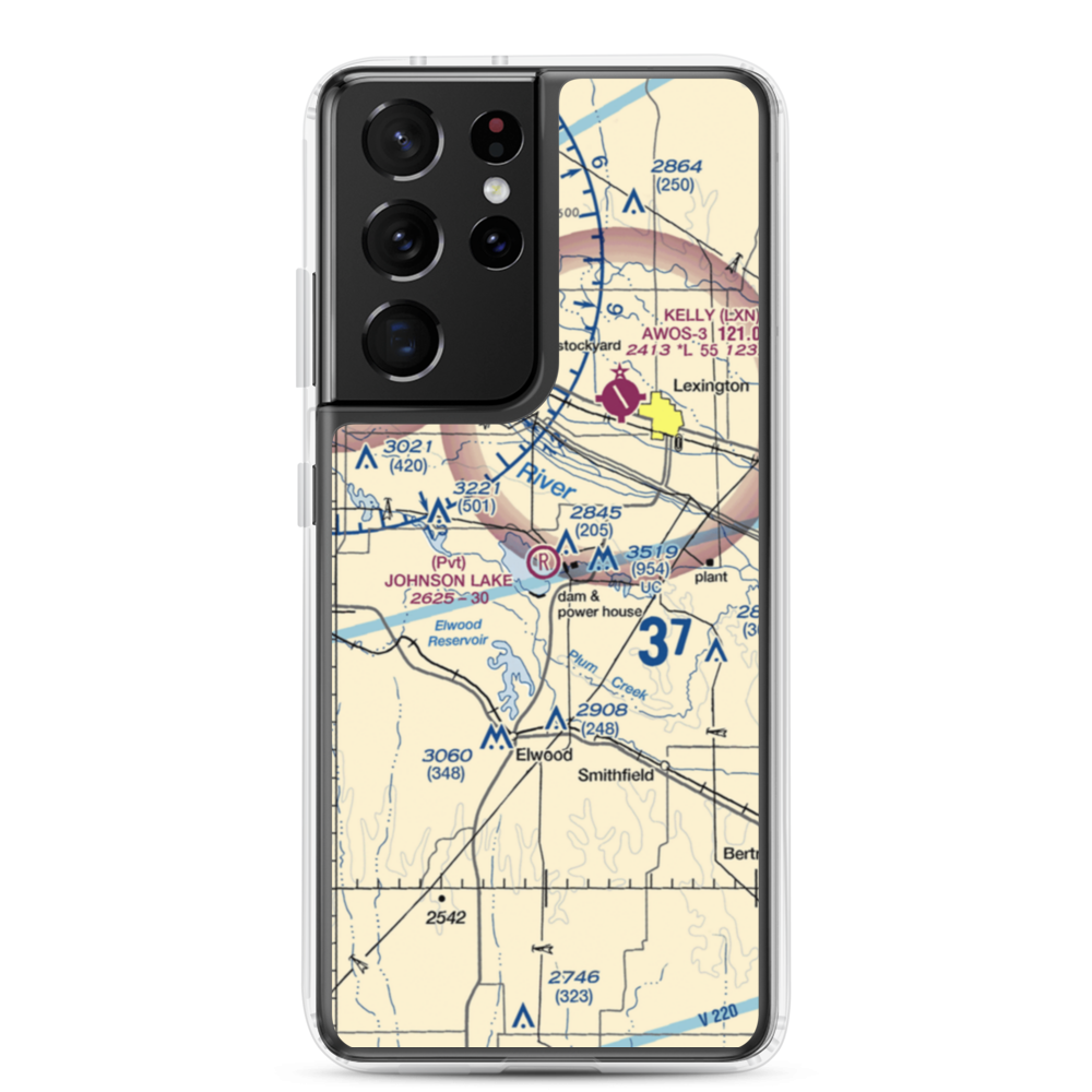 Johnson Lake Airport (2NE0) VFR Sectional Samsung Case Samsung Galaxy S21 Ultra model shown