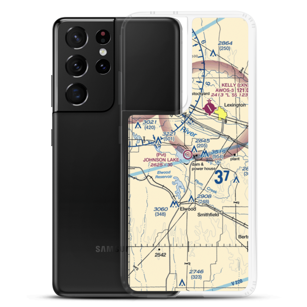 Johnson Lake Airport (2NE0) VFR Sectional Samsung Case Samsung Galaxy S21 Ultra model shown