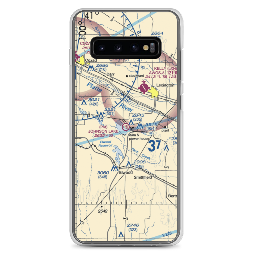 Johnson Lake Airport (2NE0) VFR Sectional Samsung Case Samsung Galaxy S10+ model shown