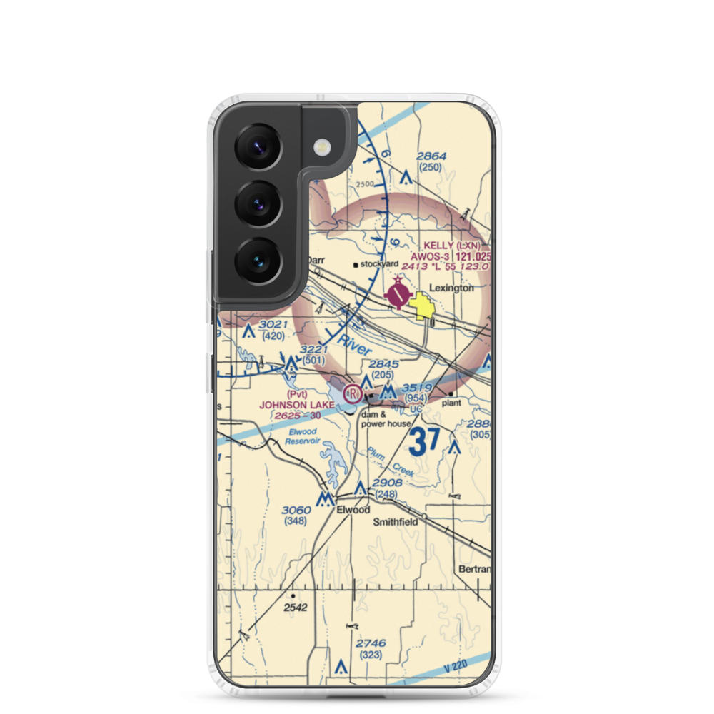 Johnson Lake Airport (2NE0) VFR Sectional Samsung Case Samsung Galaxy S22 model shown