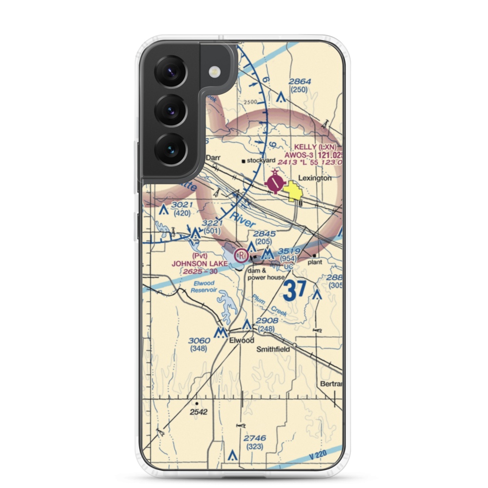 Johnson Lake Airport (2NE0) VFR Sectional Samsung Case Samsung Galaxy S22 Plus model shown